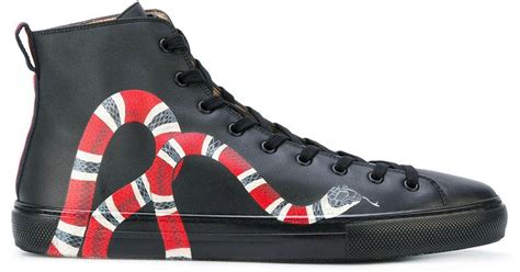 gucci high top with snake|Gucci high top sneakers.